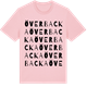 Pink Cotton t-shirt med Överbacka ordlek t-shirt