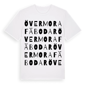 Övermora fäbodar ordlek t-shirt – ekologisk bomull t-shirt från Pinshirt