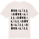 Vintage White t-shirt med Övra Källan ordlek t-shirt
