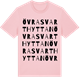 Pink Cotton t-shirt med Övra Svarthyttan ordlek t-shirt