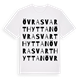 White t-shirt med Övra Svarthyttan ordlek t-shirt