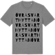 Mid Heather Gray t-shirt med Övra Svarthyttan ordlek t-shirt