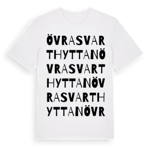 Övra Svarthyttan ordlek t-shirt – ekologisk bomull t-shirt från Pinshirt