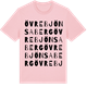 Pink Cotton t-shirt med Övre Bjönsaberg ordlek t-shirt