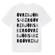 White t-shirt med Övre Bjönsaberg ordlek t-shirt