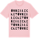 Pink Cotton t-shirt med Övre Blecket ordlek t-shirt