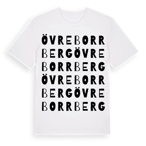 Övre Borrberg ordlek t-shirt – ekologisk bomull t-shirt från Pinshirt