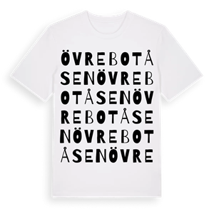 Övre Botåsen ordlek t-shirt – ekologisk bomull t-shirt från Pinshirt