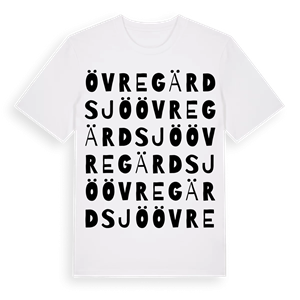 Övre Gärdsjö ordlek t-shirt – ekologisk bomull t-shirt från Pinshirt