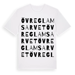Övre Glamsarvet ordlek t-shirt – ekologisk bomull t-shirt från Pinshirt