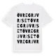 White t-shirt med Övre Gruvriset ordlek t-shirt