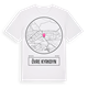 White t-shirt med Övre Kyrkbyn t-shirt