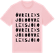 Pink Cotton t-shirt med Övre Lexsjöbo ordlek t-shirt