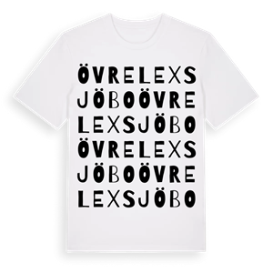 Övre Lexsjöbo ordlek t-shirt – ekologisk bomull t-shirt från Pinshirt