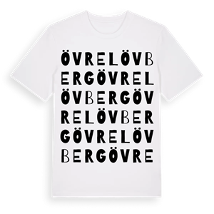 Övre Lövberg ordlek t-shirt – ekologisk bomull t-shirt från Pinshirt