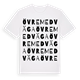 White t-shirt med Övre Medväga ordlek t-shirt