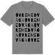Mid Heather Gray t-shirt med Övre Medväga ordlek t-shirt