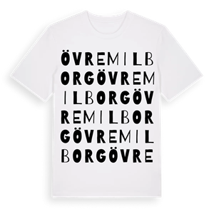 Övre Milborg ordlek t-shirt – ekologisk bomull t-shirt från Pinshirt