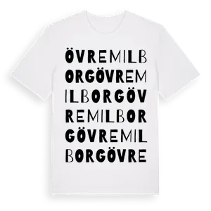 Övre Milborg ordlek t-shirt – ekologisk bomull t-shirt från Pinshirt