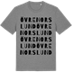Mid Heather Gray t-shirt med Övre Norslund ordlek t-shirt