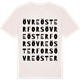 Vintage White t-shirt med Övre Österfors ordlek t-shirt