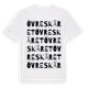 White t-shirt med Övre Skäret ordlek t-shirt