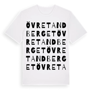 Övre Tandberget ordlek t-shirt – ekologisk bomull t-shirt från Pinshirt
