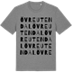Mid Heather Gray t-shirt med Övre Utendal ordlek t-shirt