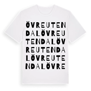 Övre Utendal ordlek t-shirt – ekologisk bomull t-shirt från Pinshirt