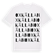 White t-shirt med Oxkällan ordlek t-shirt