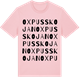 Pink Cotton t-shirt med Oxpusskojan ordlek t-shirt