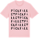 Pink Cotton t-shirt med Päckfallet ordlek t-shirt