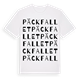 White t-shirt med Päckfallet ordlek t-shirt