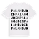 White t-shirt med Palahöjden ordlek t-shirt