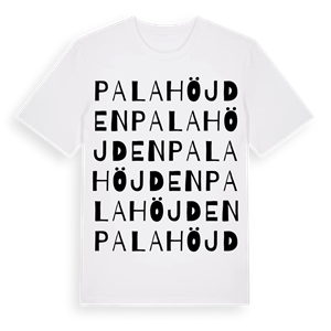 Palahöjden ordlek t-shirt – ekologisk bomull t-shirt från Pinshirt