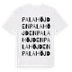 White t-shirt med Palahöjden ordlek t-shirt