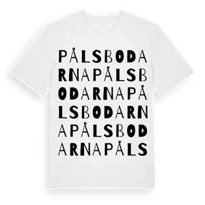 Pålsbodarna ordlek t-shirt – ekologisk bomull t-shirt från Pinshirt