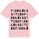 Pink Cotton t-shirt med Pannkölssätern ordlek t-shirt