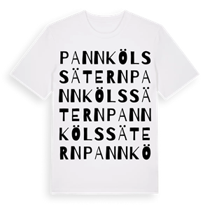 Pannkölssätern ordlek t-shirt – ekologisk bomull t-shirt från Pinshirt