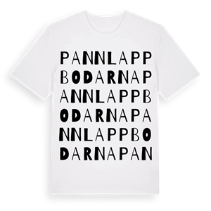 Pannlappbodarna ordlek t-shirt – ekologisk bomull t-shirt från Pinshirt