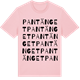 Pink Cotton t-shirt med Pantänget ordlek t-shirt