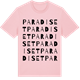Pink Cotton t-shirt med Paradiset ordlek t-shirt