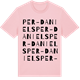 Pink Cotton t-shirt med Per-Daniels ordlek t-shirt