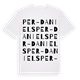 White t-shirt med Per-Daniels ordlek t-shirt