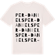 Vintage White t-shirt med Per-Daniels ordlek t-shirt