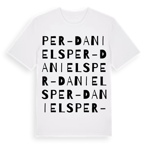Per-Daniels ordlek t-shirt – ekologisk bomull t-shirt från Pinshirt