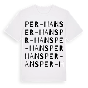 Per-Hans ordlek t-shirt – ekologisk bomull t-shirt från Pinshirt