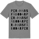 Mid Heather Gray t-shirt med Per-Hans fäbodar ordlek t-shirt