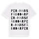 Per-Hans fäbodar ordlek t-shirt