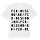 White t-shirt med Per-Olsbodarna ordlek t-shirt